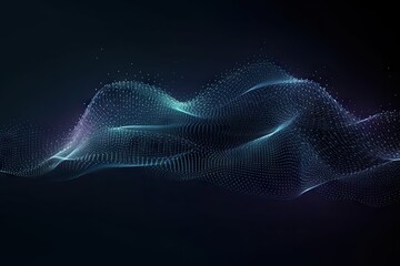Poster - Digital Abstract Background with Colorful Glowing Lights and Black Design Concept Illustration