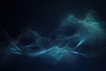 Poster - Digital Abstract Background with Colorful Glowing Lights and Black Design Concept Illustration