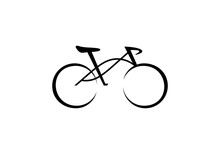 Modern Bicycle Illustration Vector Logo	