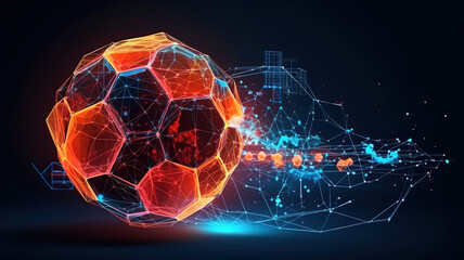 Wall Mural - soccer template design , football banner. generative ai
