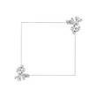 © BISKUIT - square line art floral frame