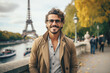 © Jasmina - Portrait of a attractive smiling man standing on the street of Paris