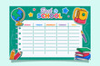 © Ferdi Vector - Back to School Time Table Template Vector