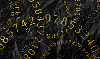 Sticker - abstract background with numbers	