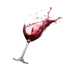 Wall Mural - red wine glass isolated