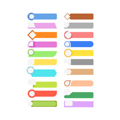 label text box elements for infographic titles, and banners. annotation ribbon. advertising design s