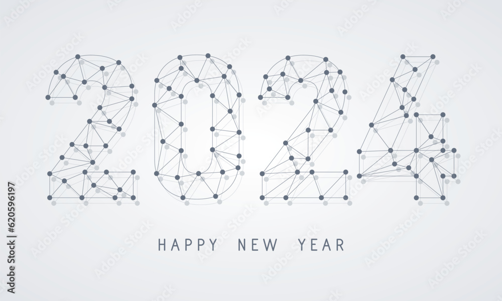 2024 new year text design with modern numbers. Graphic background ...