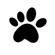 canvas print picture - paw print icon