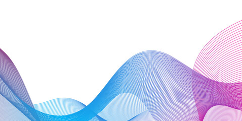 Abstract flowing wave lines. Design element for technology, science, modern concept illustration background