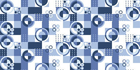 Leinwandbilder - Retro and flat colored mosaic background. Vector retro mosaic background. Flat style retro background.