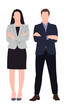 © LazyArtist - Pair of businessman and woman
