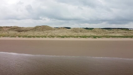 Canvas Print - Formby Beach is a popular tourist destination located on the coast of the Irish Sea in Merseyside, England.