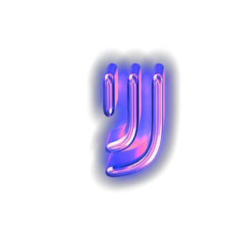 Purple luminous symbol