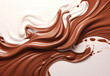 © Phanida - melted chocolate splash on a white background, captured in realistic color, a testament to sweet indulgence, generative ai.