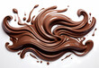© Phanida - melted chocolate splash on a white background, captured in realistic color, a testament to sweet indulgence, generative ai.
