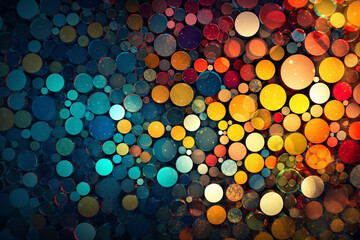 Poster -  The circles blend and overlap, symbolizing the interconnectedness of human experiences.. Generative AI technology.