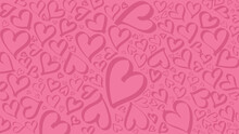Heart Print Background Vector Illustration.