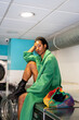 © Alba Vitta/Stocksy - Stylish man posing on washing machine