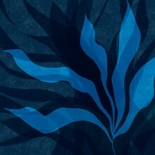 Blue Flower Inspired Abstract