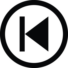 Poster - Button previous skip icon vector isolated on background .Back track web icon. Media player .Rewind icon vector. skip previous icon.