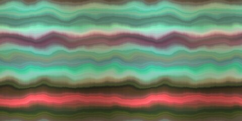 Wall Mural - Vibrant tie dye wash stripe wave seamless border. Blurry fashion effect summer hippy washi tape with space dyed wavy streaks print