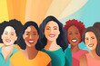 Empowered Women Celebration Illustration, Celebrating Equal Rights, International Women's Day, or Reproductive Rights