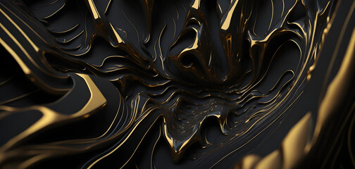 GOLDEN BACKGROUND PREMIUM BANNER WALLPAPER - Generative AI technology