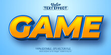 Game Text, Cartoon Style Editable Text Effect