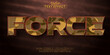 © DesignVectX - Force text, camouflage pattern style editable text effect