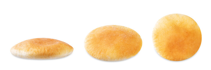 Wall Mural - Pita bread on a white isolated background