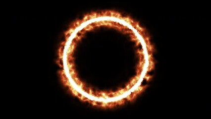 Wall Mural - Abstract circle fire. Computer generated 3d render