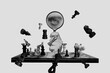 © Evgeniy Shvets/Stocksy - Collage with chess and hand holding magnifying glass