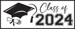 Class of 2024 Banner with Diploma and Cap