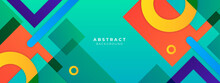 Modern Colorful Geometric Shapes 3d Abstract Technology Background. Vector Abstract Graphic Design Banner Pattern Presentation Background Web Template.
