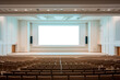 University auditorium with screen in blank with copy space