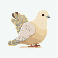 Wall Mural - vector cute dove cartoon style