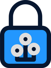 Aufkleber - Padlock icon isolated on white background. Flat design, Clean and Minimal style
