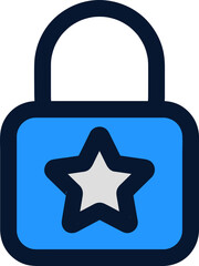 Aufkleber - Padlock icon isolated on white background. Flat design, Clean and Minimal style