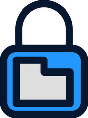 Aufkleber - Padlock icon isolated on white background. Flat design, Clean and Minimal style