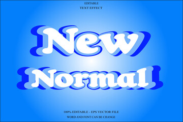 Wall Mural - New Normal Editable Text Effect Emboss Style