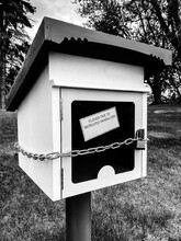 Little Free Library Closed And Locked Due To Vandalism. 
