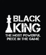 Black King Most Powerful Chess African American Women Gift T-Shirt