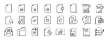 Document Line Icons. Editable Stroke. For Website Marketing Design, Logo, App, Template, Ui, Etc. Vector Illustration.