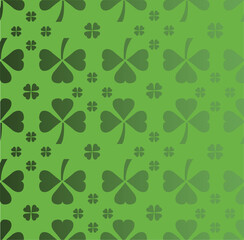 Poster - Digital png illustration of green shamrocks on transparent background