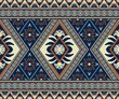 © paepae stocker  - Aztec tribal geometric pattern. Illustration ethnic geometric diamond shape seamless pattern. African tribal pattern use for textile border, carpet, rug, cushion, quilt, wallpaper, upholstery, etc.
