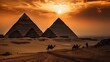 A breathtaking view of the Great Pyramids