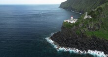 Arnel Lighthouse Aerial Sao Miguel Azores