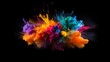 © ColdFire - A bright and dynamic explosion of colored powder in the air. An explosion of color and energy. Generative AI