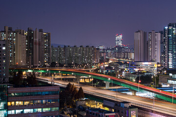 Wall Mural - the night view of seoul Korea