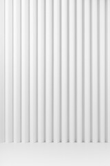 Poster - white abstract background of vertical parallel stripes pattern, floor, stage mockup for presentation